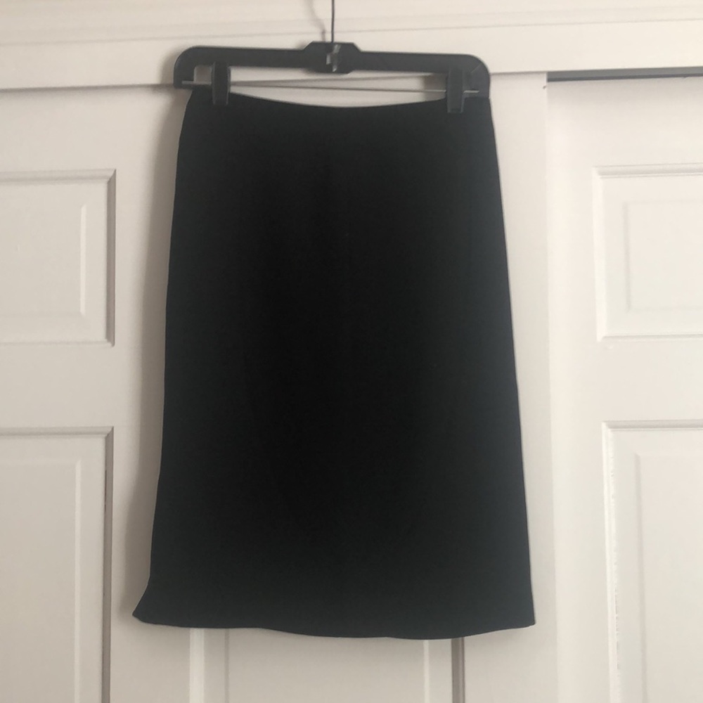 Black lightweight midi skirt